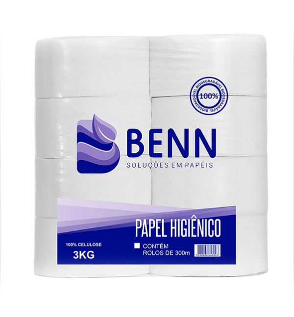 Papel Higiênico 100% Celulose Benn