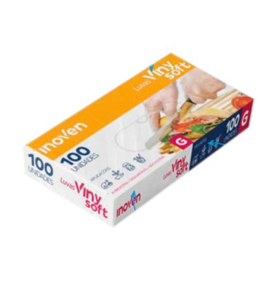 Luva-Descartável-Alimento-Vinilica-Vinisoft